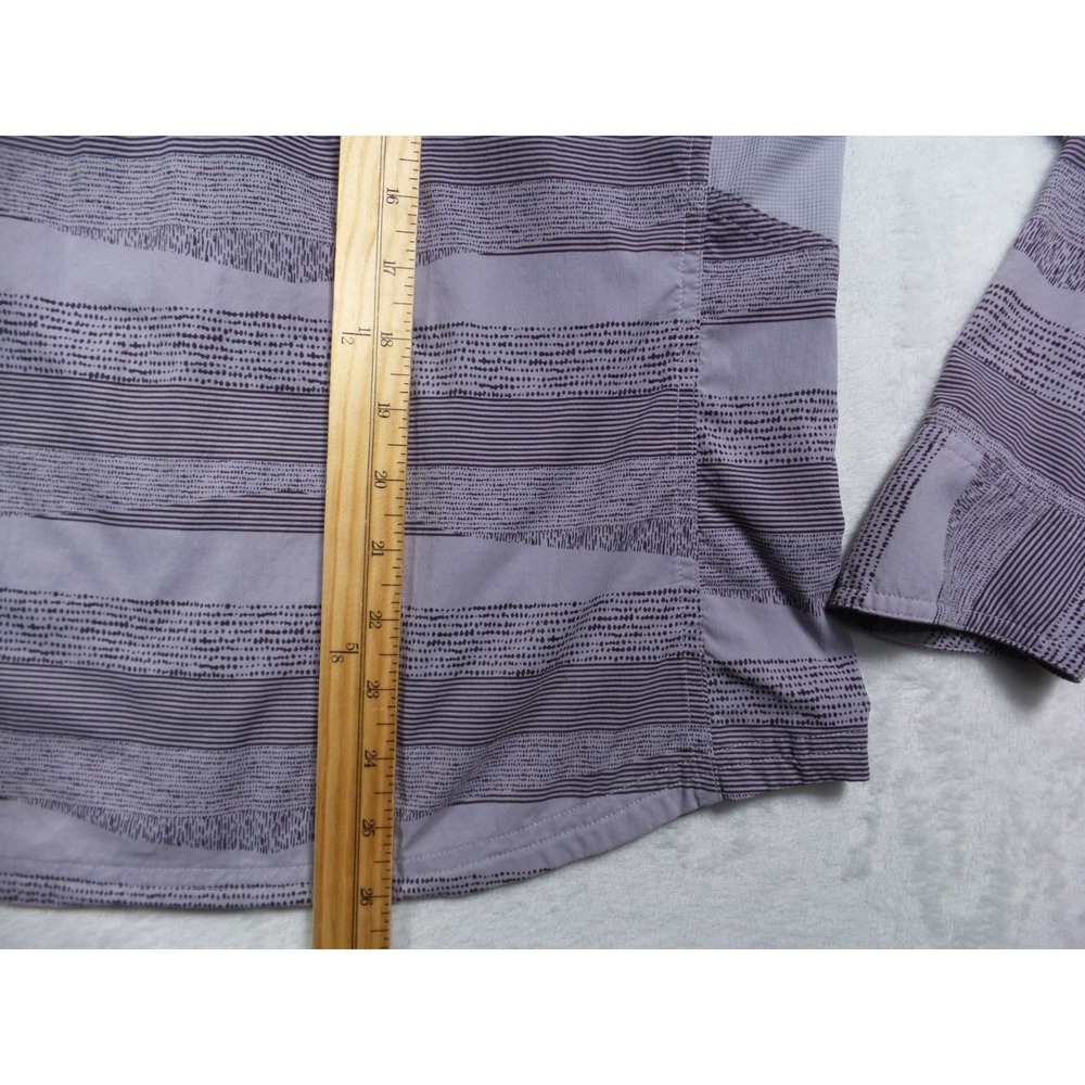 REI Co-op Shirt Womens Size Large Purple Sahara Striped Long Sleeve Hiking - Picture 7 of 11